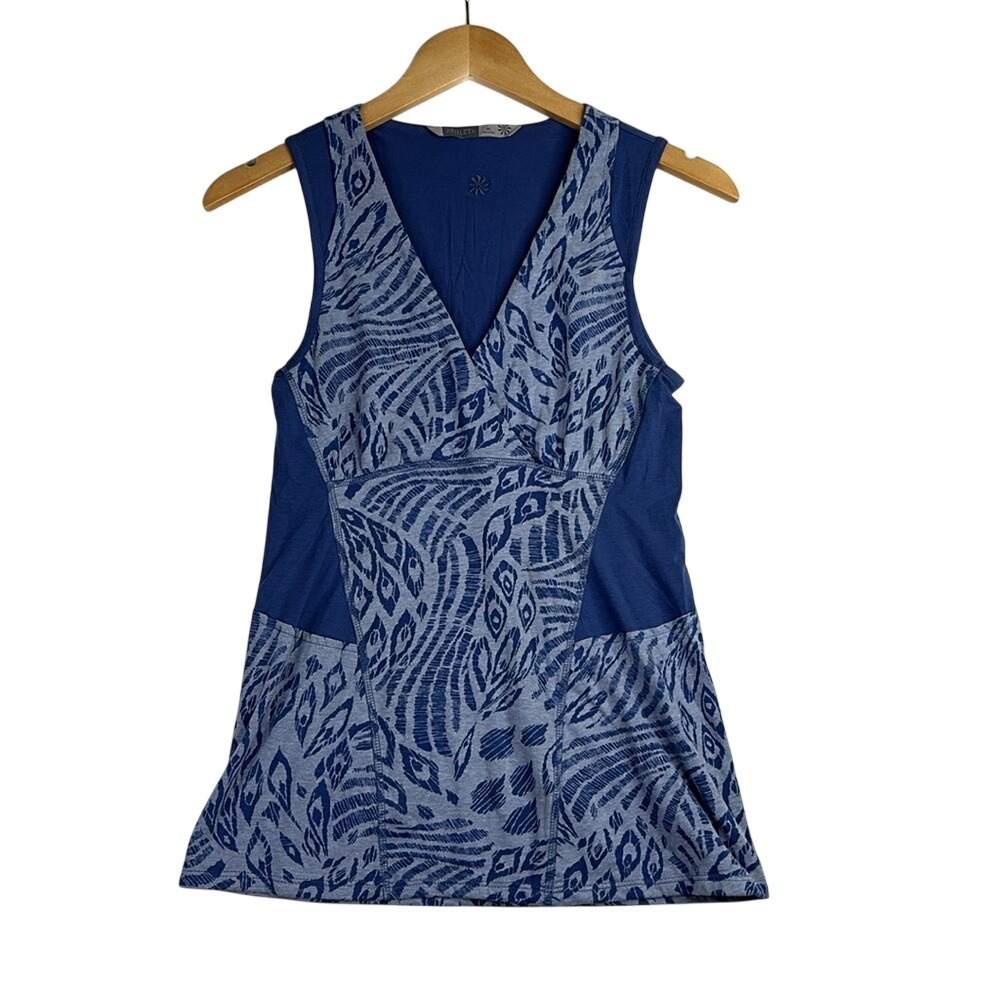 Athleta Animal Print Athletic Tank blue Size XS